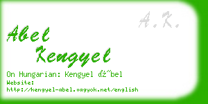 abel kengyel business card